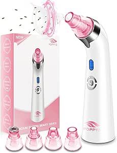 Blackhead Remover Pore Vacuum Electric Blackhead Extractor Tool Comedo Removal Suction Beauty Device for Women（Pink)